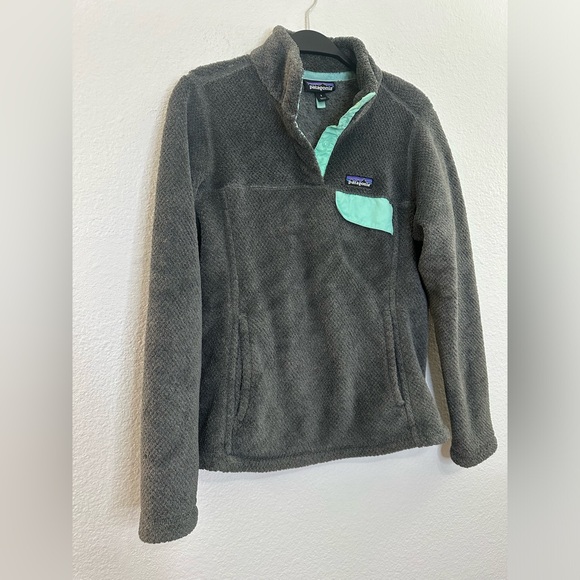 Patagonia Womens Pullover Gray Synchilla Fuzzy Fleece 1/4 Zip Size‎ Small - Picture 4 of 11